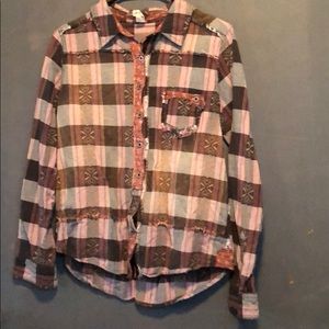 Free people plaid quilt maker flannel